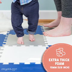 Play Platoon 12x12 inch tiles highlight quick, versatile layout and cleaning ease.