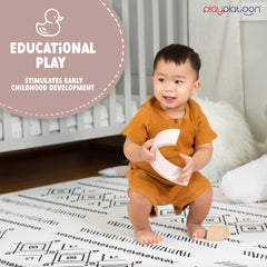 Play Platoon extra-thick foam tiles emphasize comfort and protection.