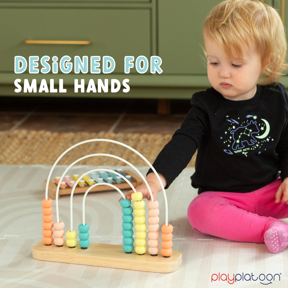 Play Platoon neutral baby toy designed for early math exploration