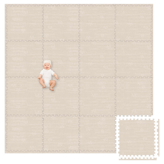 Play Platoon non-toxic play mat tile closeup showing safe cushioned surface for crawlers