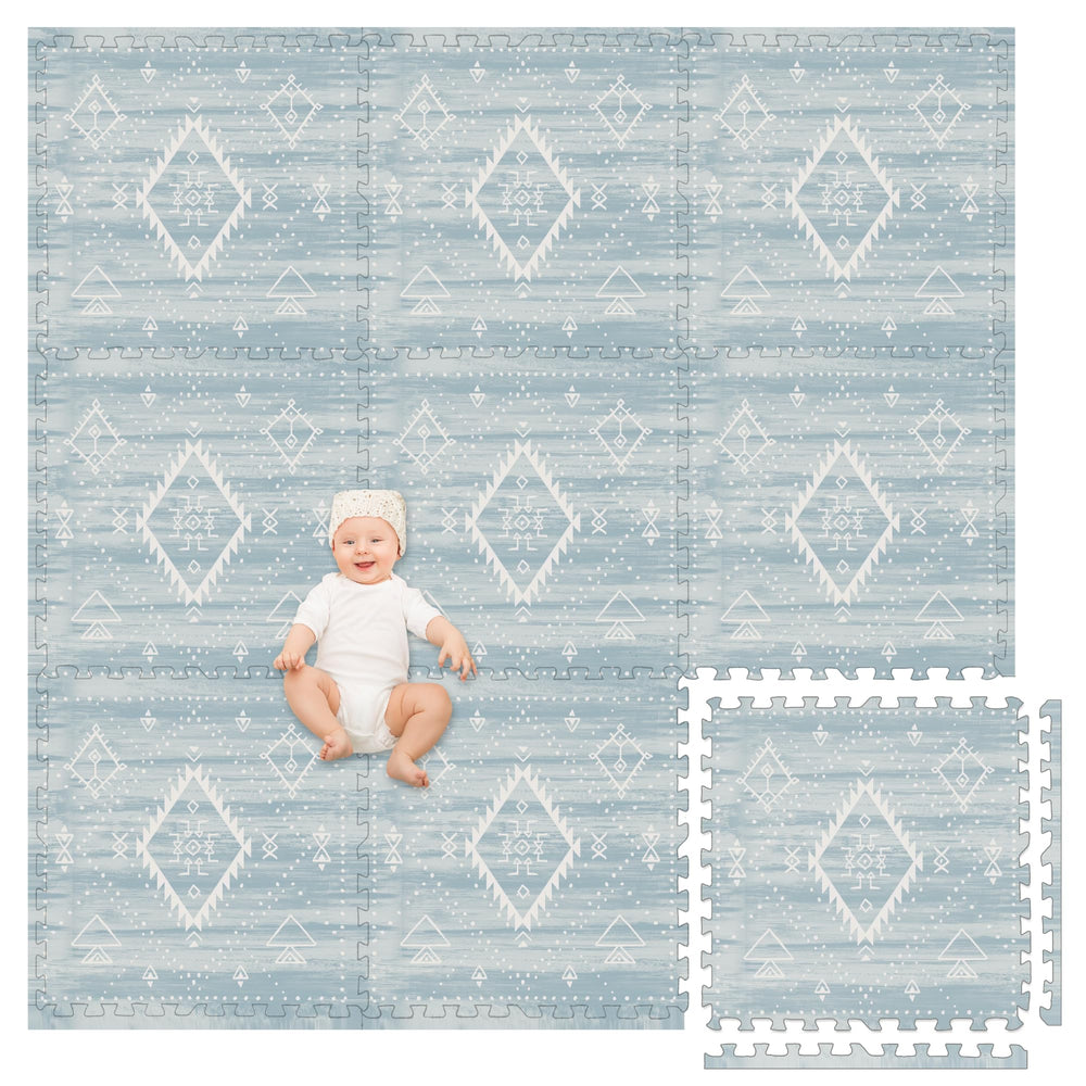 Play Platoon Saguaro print floor mats showcase bold cactus design for kids' rooms.
