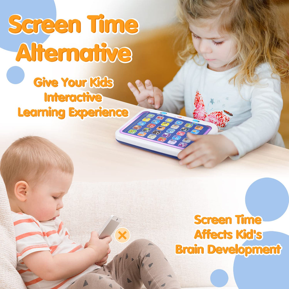 A child holds the PLAY tablet for engaging learning on the go.