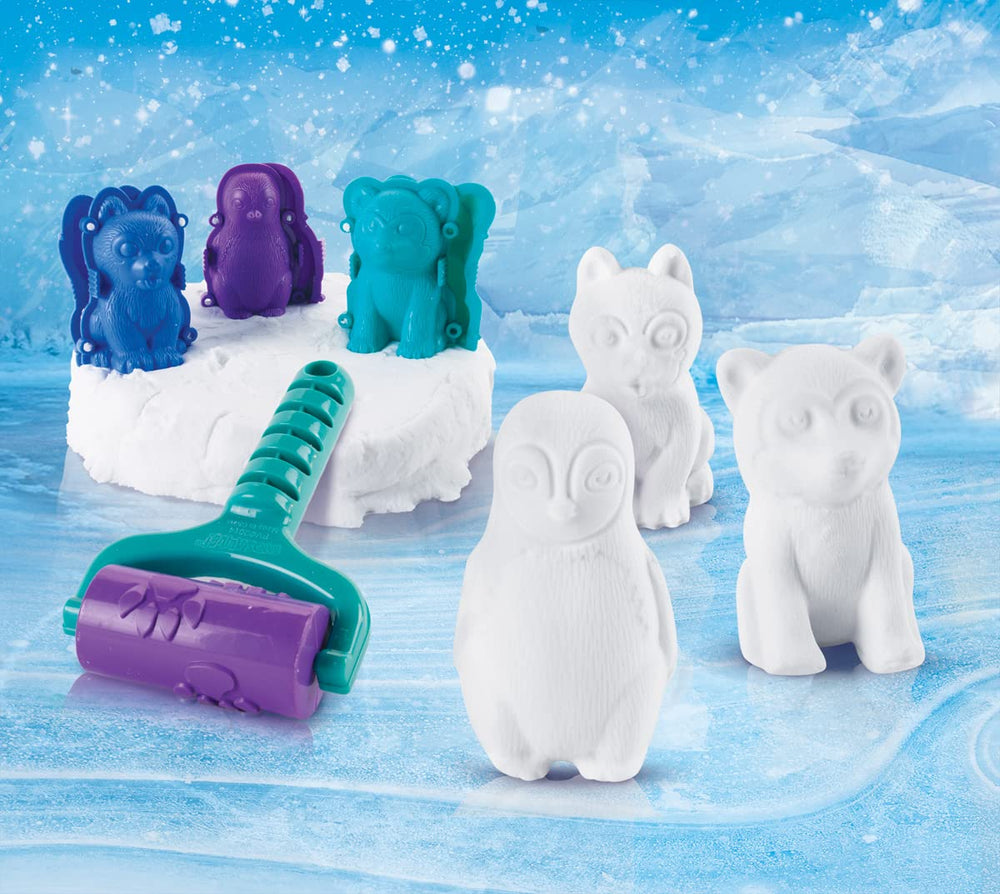 Three animal molds from Play Visions Floof Polar Babies set