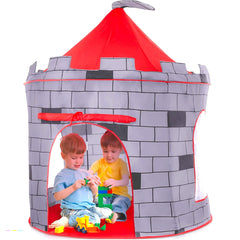 Play22 Knight Castle tent with pop-up setup for quick indoor play