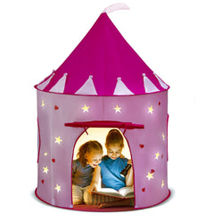 Play22 Princess Castle Pink two ventilation windows for comfort.
