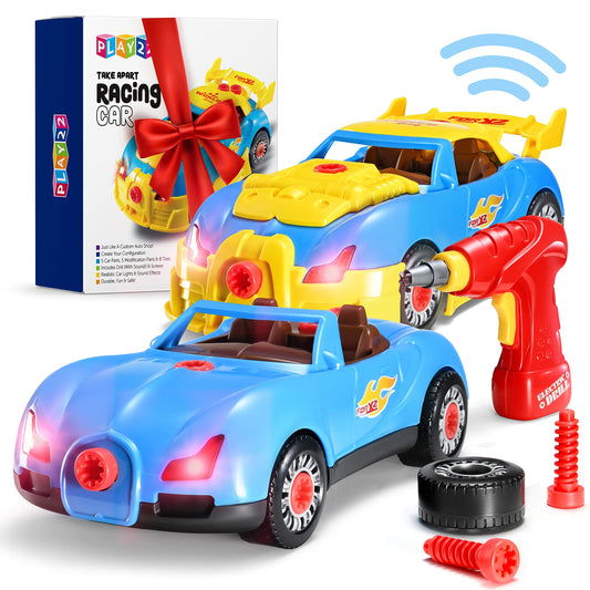 Play22 take-apart racing car drill for hands-on learning and motor skill practice