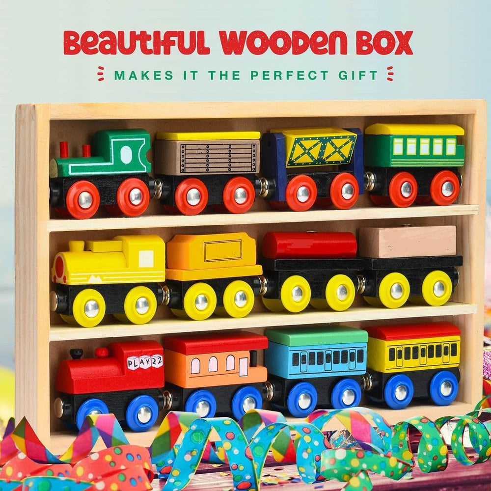 Play22 tanker load on wooden train set for fluid transport pretend play