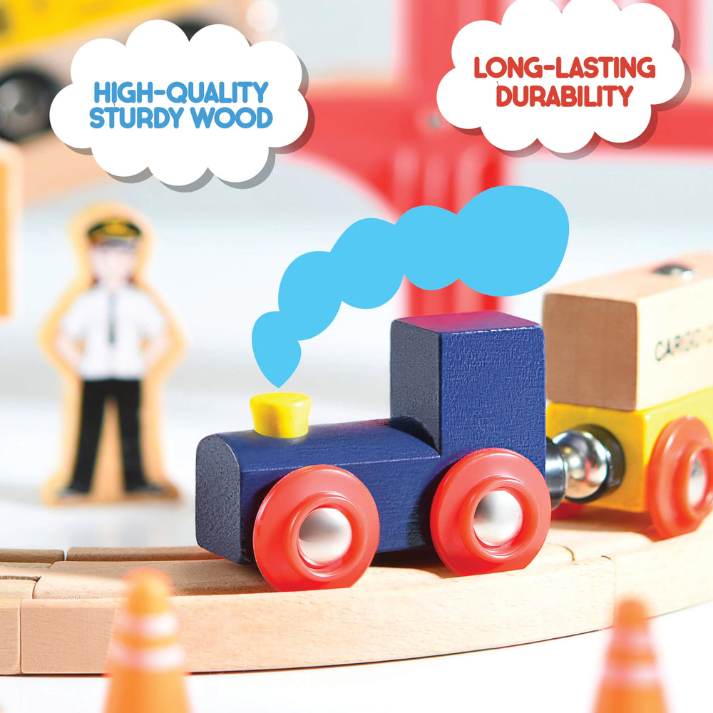 Play22 train signs helping create navigational scenes and rules.
