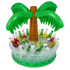 Playbees inflatable palm tree cooler 28 inches keeps drinks cool at pool parties