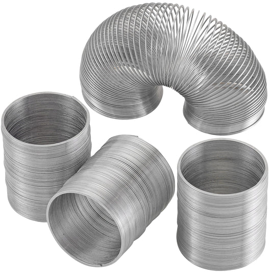 Playbees original metal coil slinky 4-pack offers durable, classic fun for all ages.