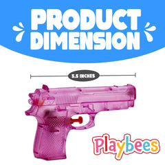 Playbees Water Blasters 6inch, transparent design to monitor water