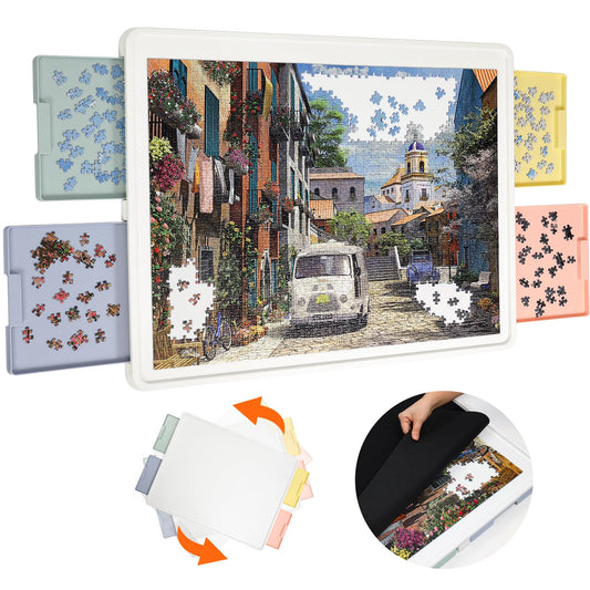 Playboda puzzle board 35x27 inch overview with large solving space for up to 1,500 pieces