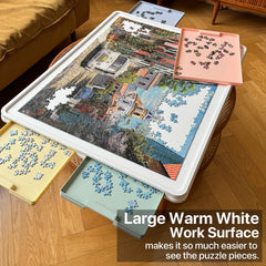 Playboda puzzle board warm white surface improves visibility