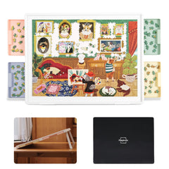 Playboda tilting puzzle board top view with 30x22 surface for 1000-piece puzzles.