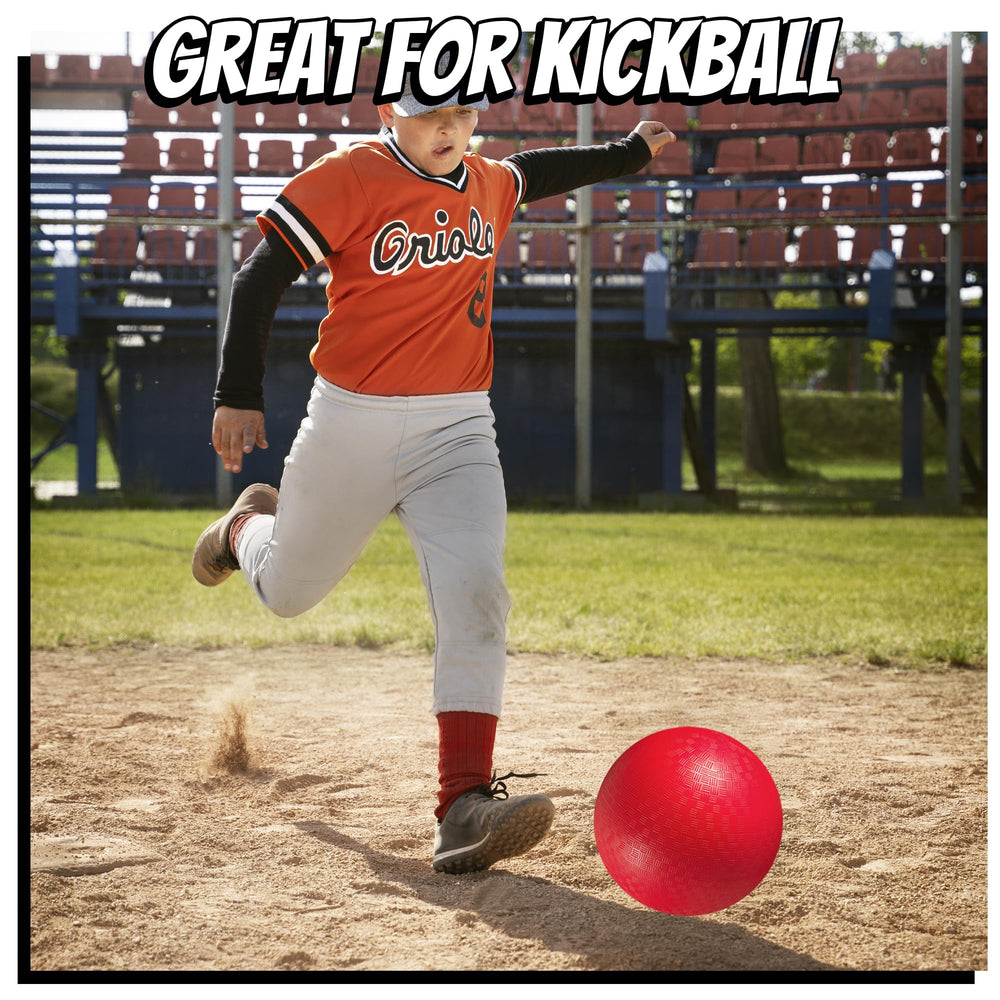 PlayBolt 10-inch kickball layout with games setup for active play.