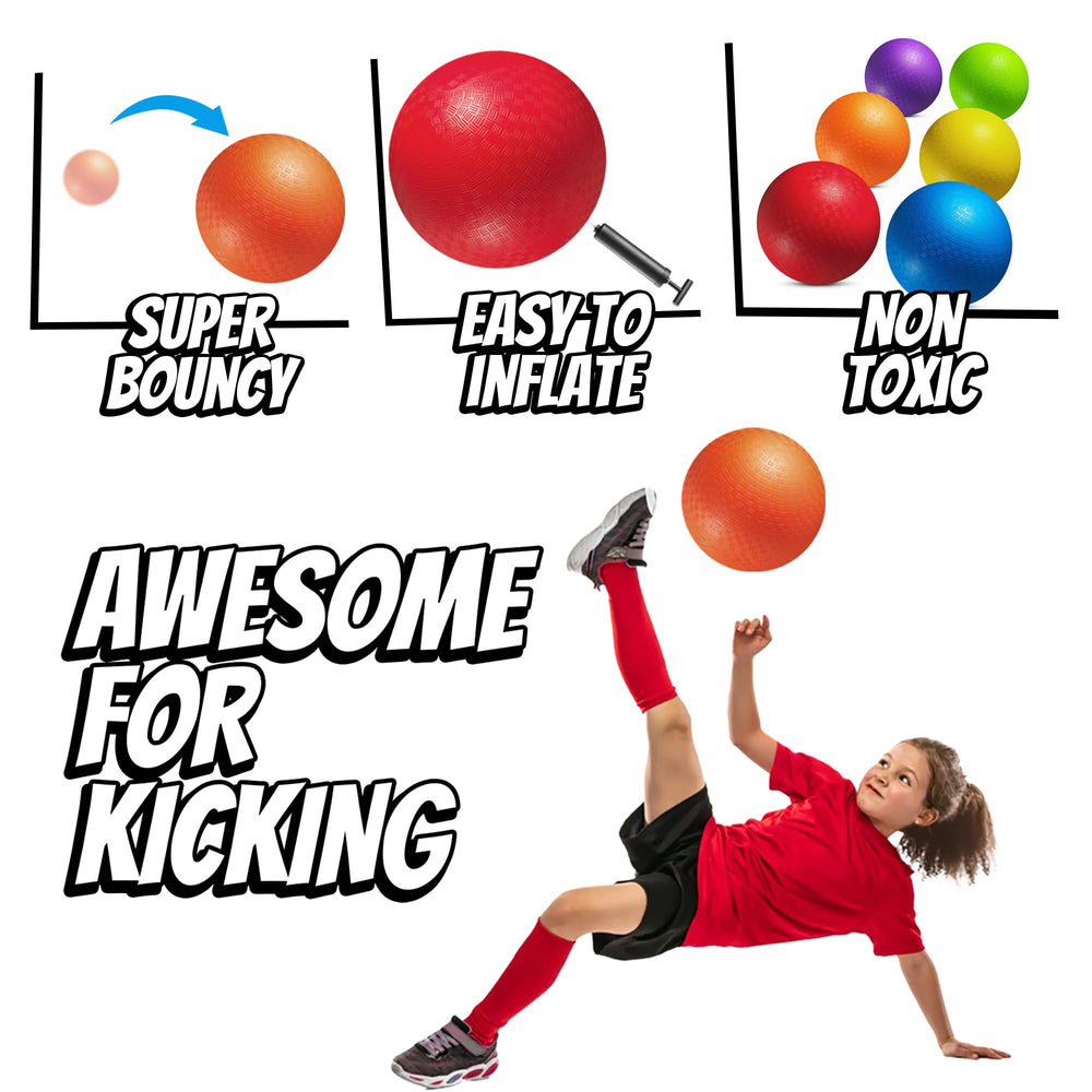 PlayBolt 10-inch orange kickball close-up for dynamic group games in parks and schools.