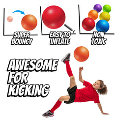 PlayBolt 10-inch orange kickball close-up for dynamic group games in parks and schools.