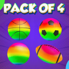 PlayBolt child playing outdoor with rainbow ball for active fun
