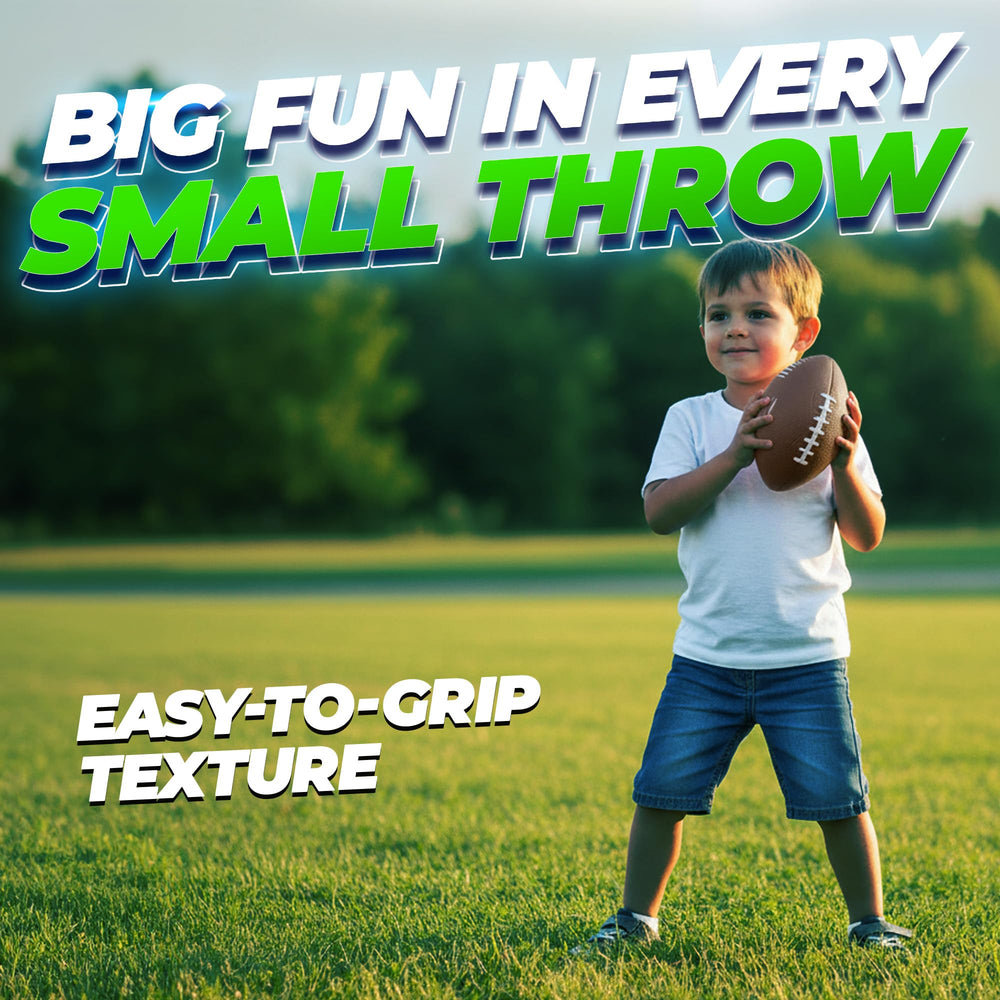 PlayBolt durable foam football designed for outdoor fun and rough play.