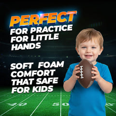 PlayBolt foam footballs are lightweight and ideal for beginners' practice.