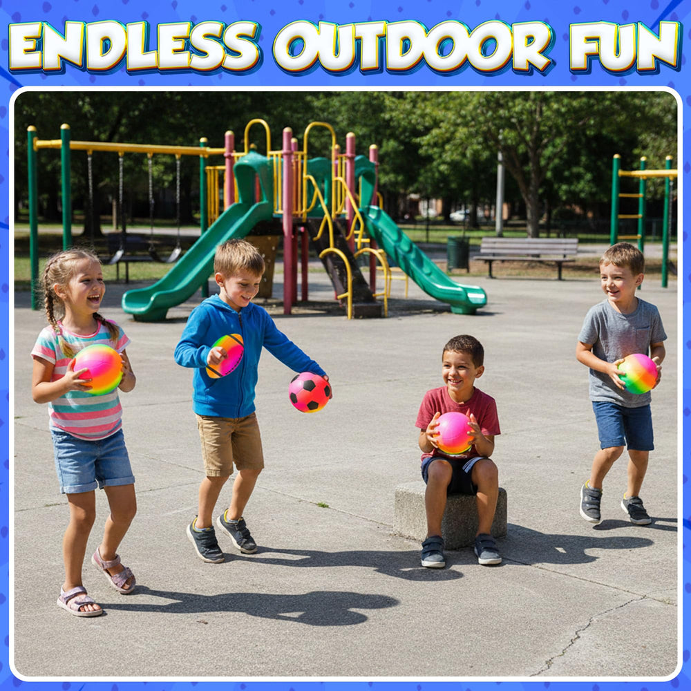 PlayBolt hand pump with needle for quick, simple inflation of rainbow balls.