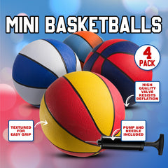 PlayBolt 7 inch diameter mini basketballs designed for little hands.