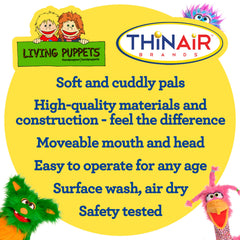 Playful Minds Fred Rabbit plush material close-up showing durability for daily use.