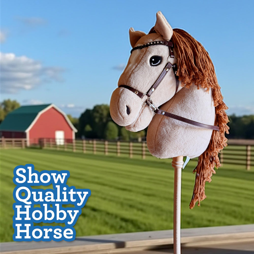 Playful Minds hobby horse screw-in stick for easy storage.
