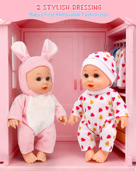 PLAYFULBAY baby doll high chair for feeding pretend-play and fine-motor skills
