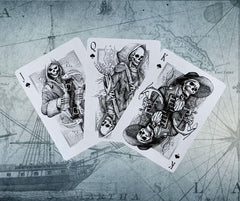PLAYING CARD DECKS.COM Neptune’s Graveyard mermaid illustration enhances ocean-themed parties and storytelling games.
