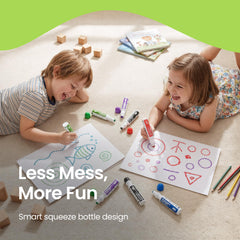 Playkidiz Darice dot markers with squeeze-bottle design reduce mess