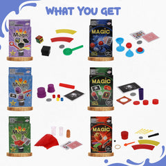 Playkidz 15 tricks set contents easy-to-learn tricks for curious young magicians.