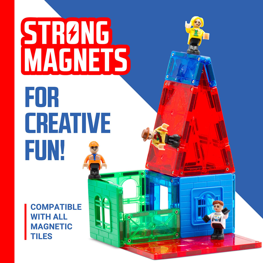 Playmags storage-friendly set keeps figures organized for quick setup between sessions.