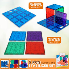 Playmags stabilizer 4x6 boards set provides a solid base for bigger designs.