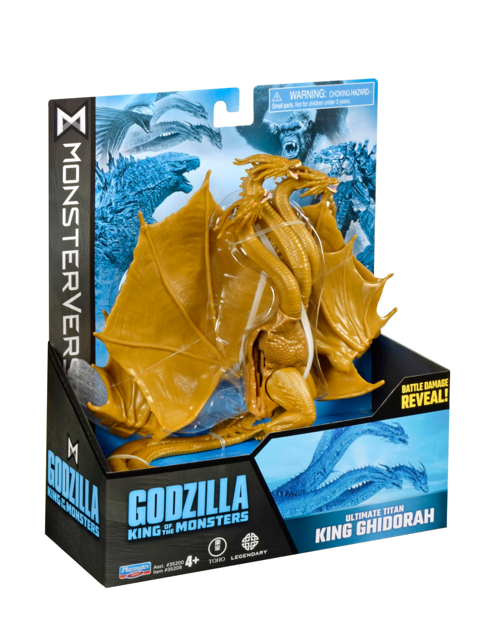 PlayMates King Ghidorah 6-inch packaging carded view for collectors