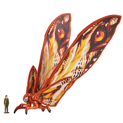 PlayMates Mothra with Jia 6-inch figure front view for dynamic display poses.