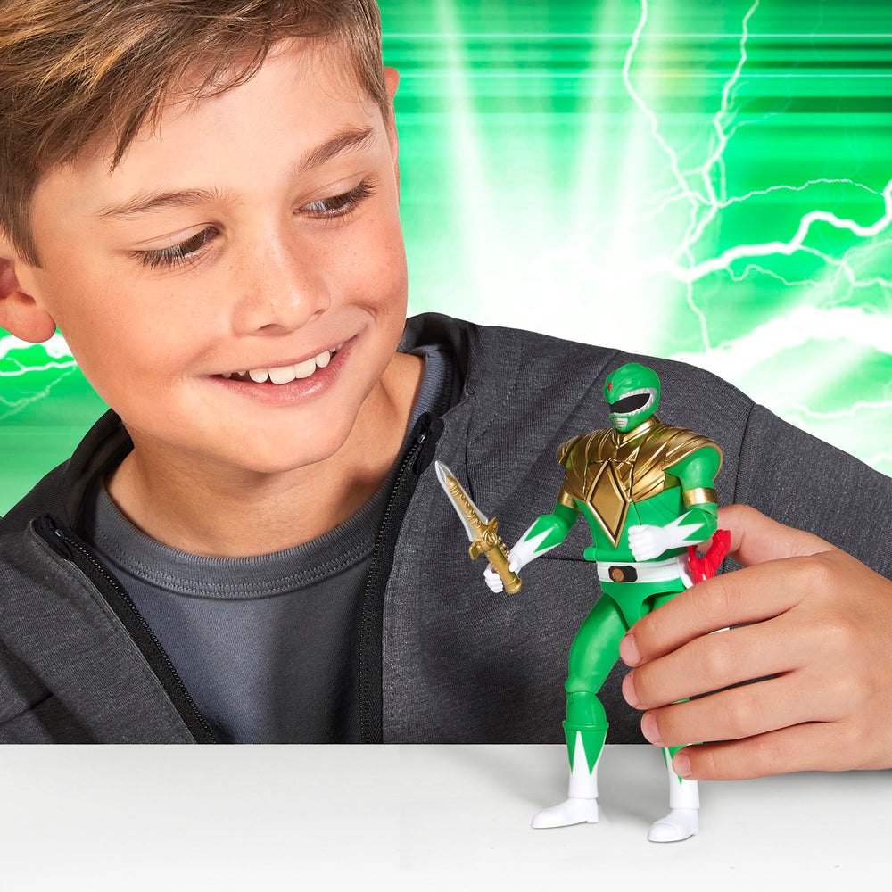 Green Ranger in action pose for imaginative play and display