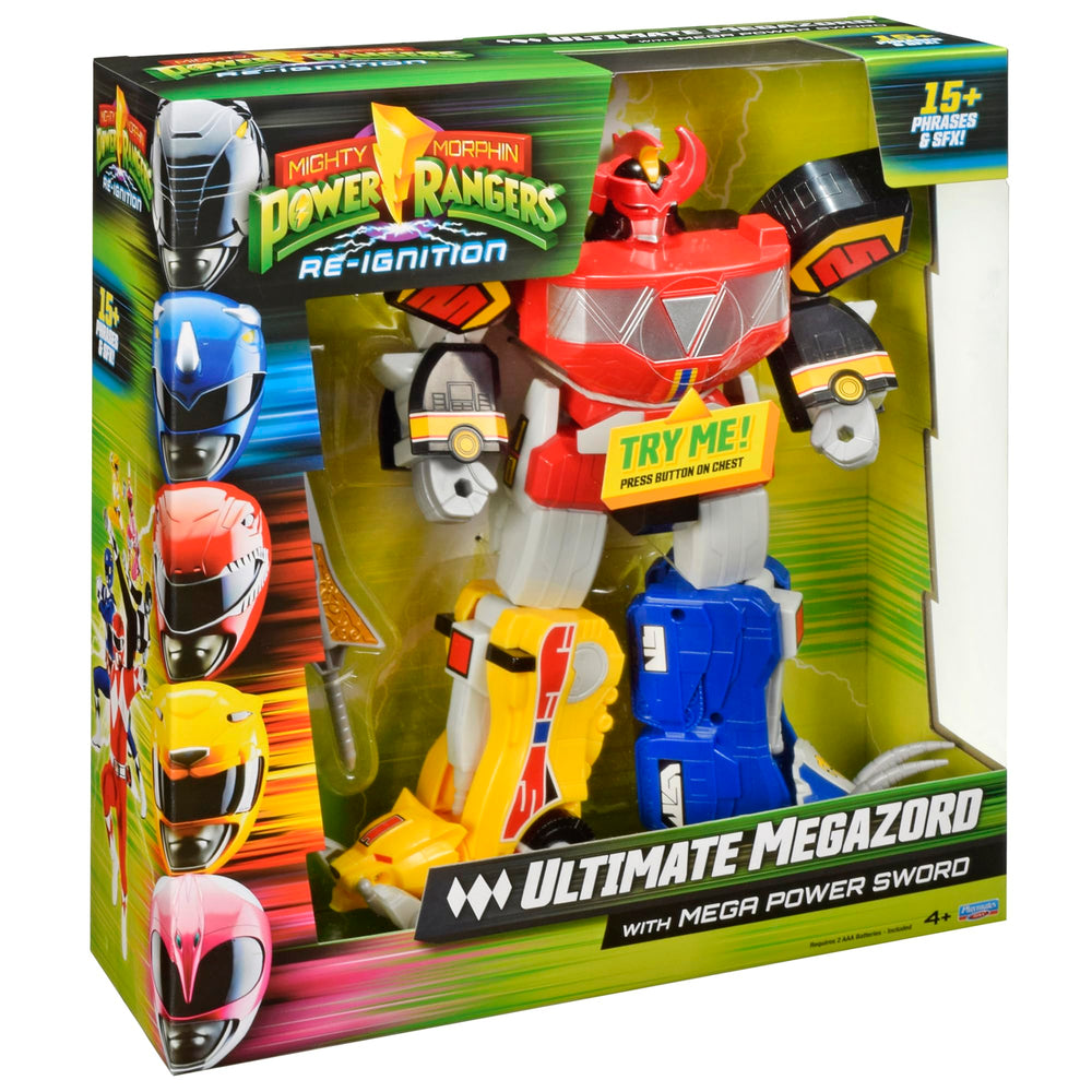 Ultimate Megazord in a battle-ready stance for display or imaginative play.
