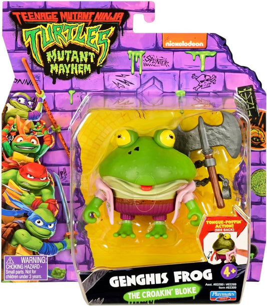 Playmates TMNT Genghis Frog front view action figure for dynamic display and play.