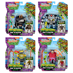 PlayMates TMNT group shot shows the complete 4-pack for imaginative play sessions.