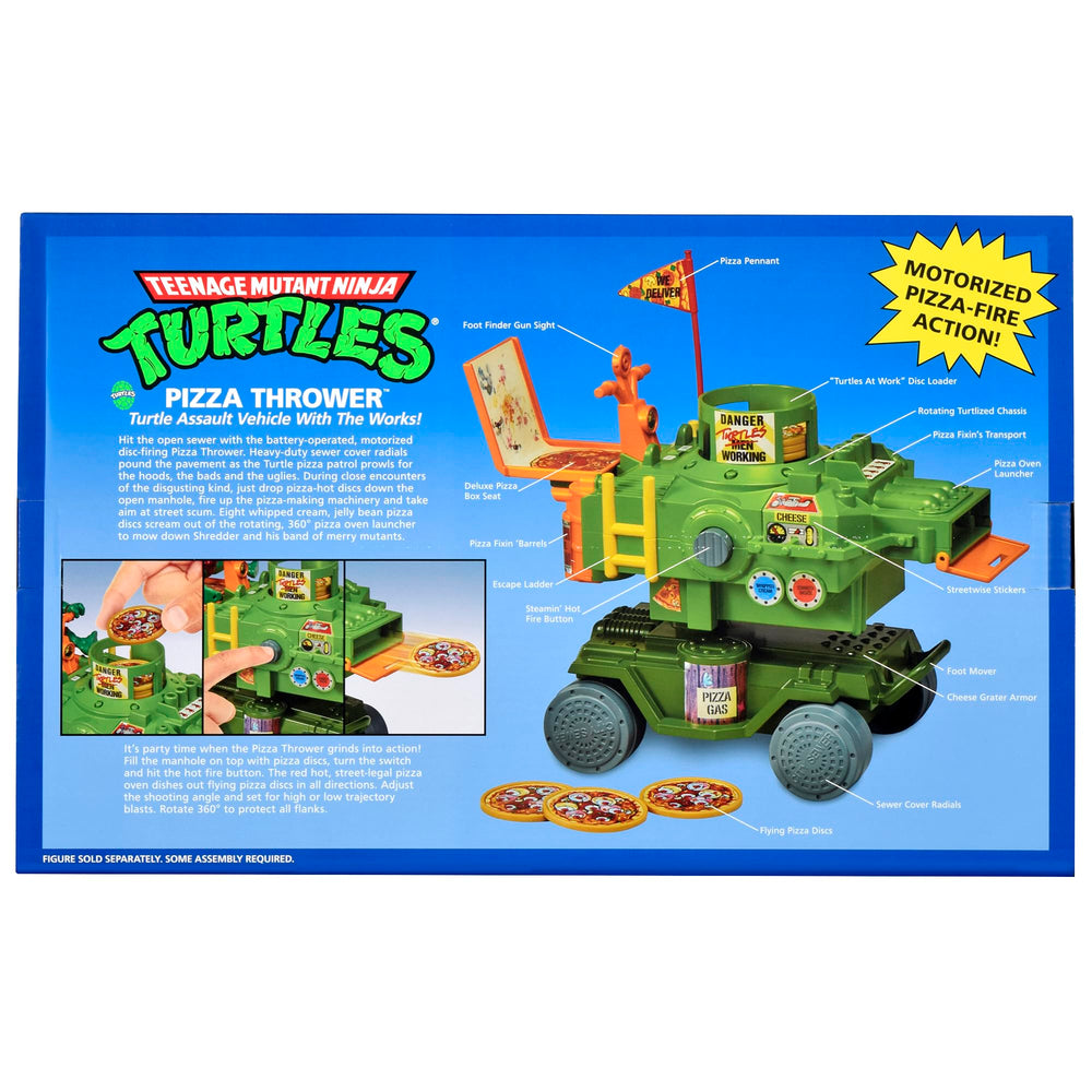 PlayMates TMNT Pizza Thrower Vehicle in action fuels imaginative street-adventure play
