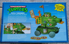 PlayMates TMNT Pizza Thrower Vehicle side view emphasizes durable build for rugged play sessions
