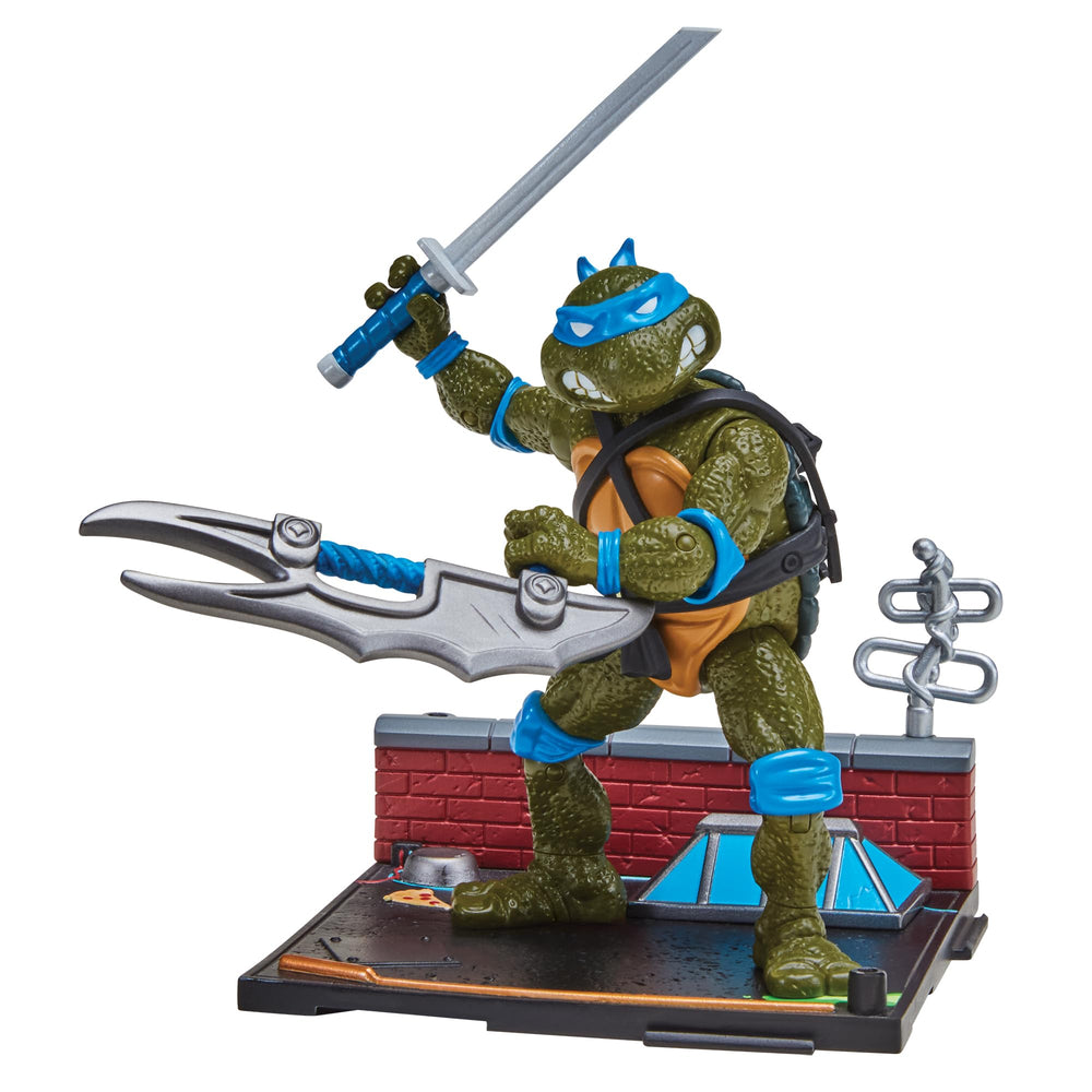 Playmates Toys Leonardo weapons and accessories for authentic ninja play.