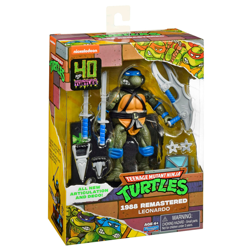 Playmates Toys packaging art evokes classic TMNT excitement.