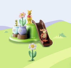 Playmobil 1.2.3 Winnie’s and Tigger’s Bee Garden cave invites hide-and-seek play