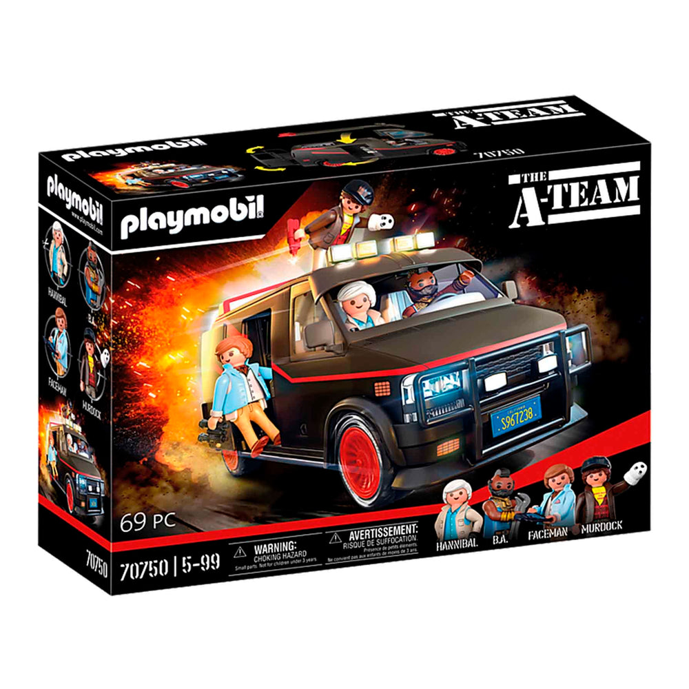 Playmobil A-Team Van with side door open for easy action-figure access