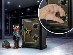 Playmobil Bank Robbery Starter Pack rotate the combination to unlock vault