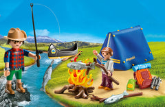 Playmobil Camping Adventure Carry Case canoe supports river adventure play and portability.