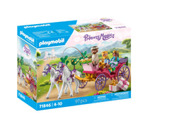 Playmobil Carriage Ride exterior showcases the elegant royal carriage for imaginative adventures