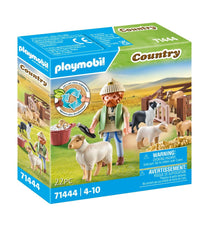 Playmobil 71444 border collie assists herd control during play